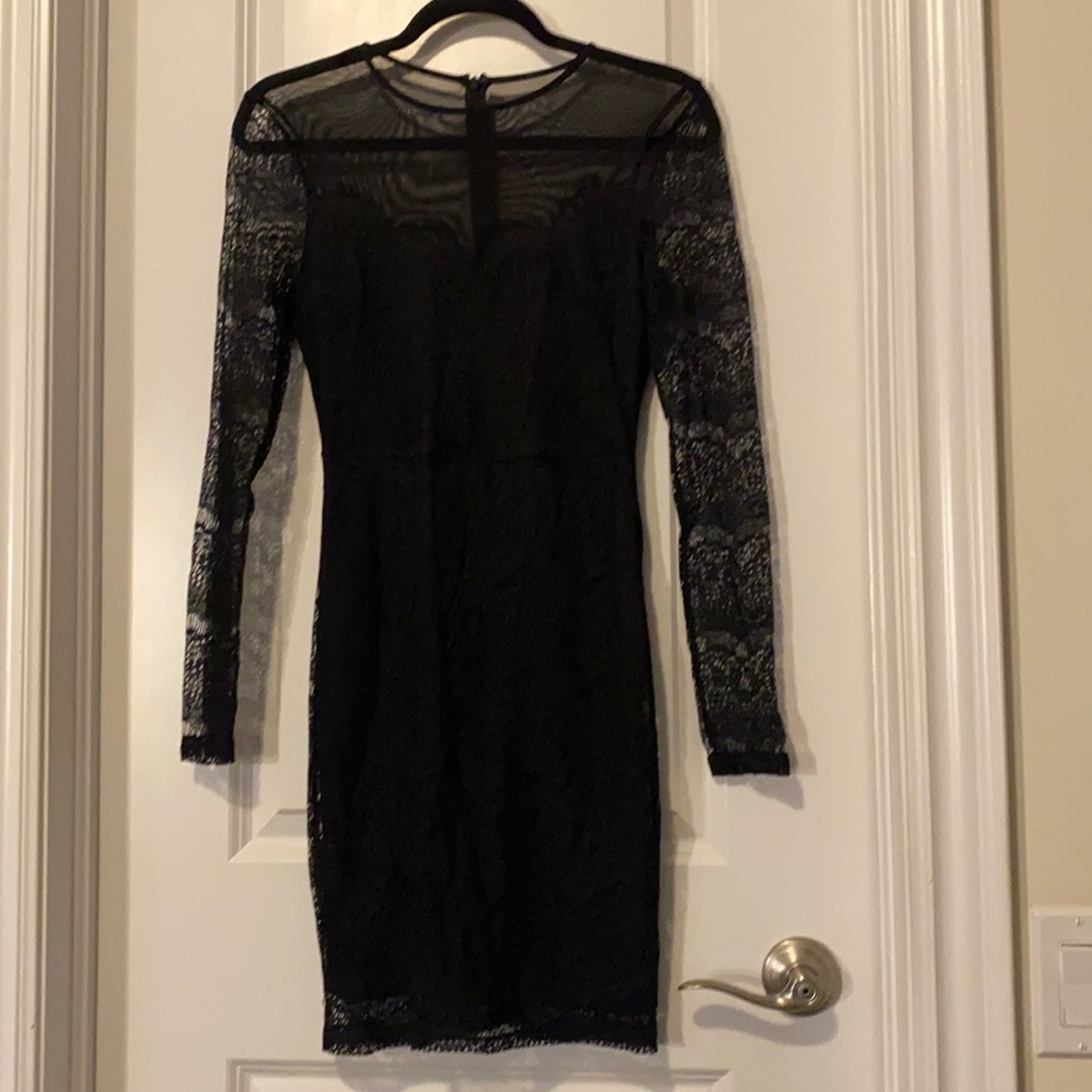 Dynamite black lace sleeve dress